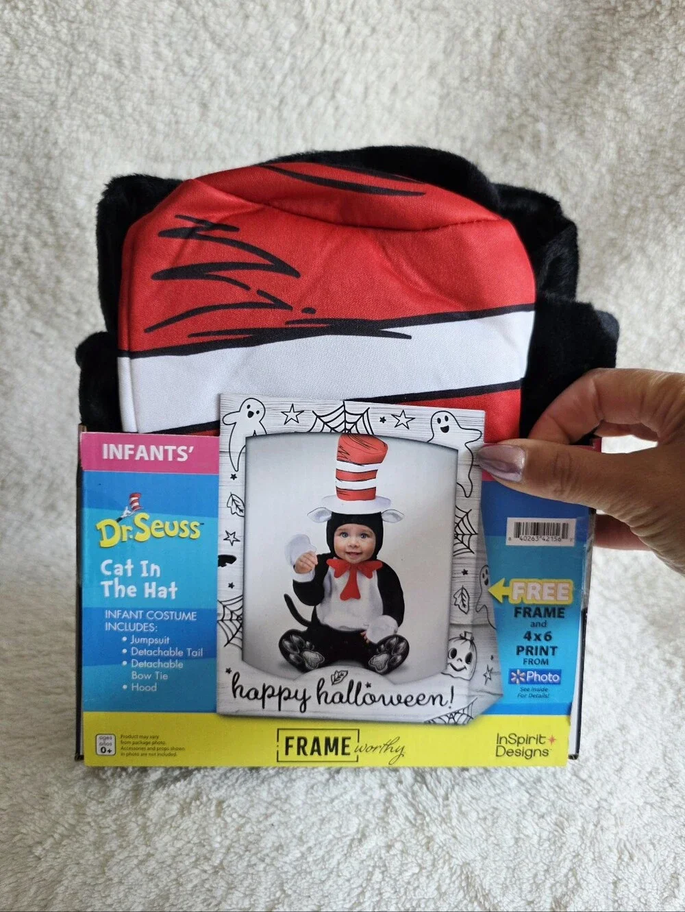 New Dr. Seuss Cat In The Hat Infants' Halloween Costume, 0, 6, 12, 18m Jumpsuit